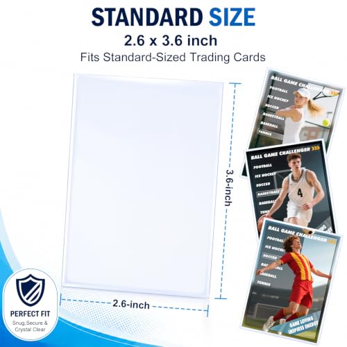 3000 Counts Card Sleeves Top Loaders for Trading Cards, Penny Soft Sleeves Baseball Card Sleeve Protectors Fit for Sports,Football,Game Cards - size: 3000P