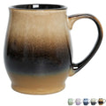 Bosmarlin Extra Large Ceramic Coffee Mug, 25 Oz, Dishwasher and Microwave Safe, Oversized Big Tea Cup for Office and Home, Reactive Glaze (Walnut) - color: Walnut