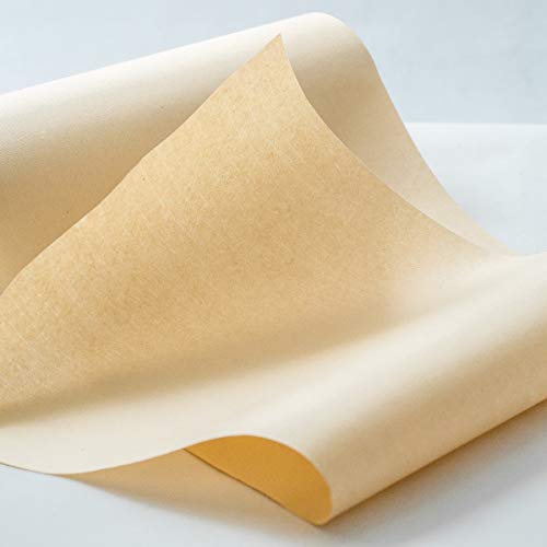 KYMY Chinese/Japanese Calligraphy Paper Roll,Antique Style Sumi/Xuan/Rice Paper,Long Scroll Brush Ink Roll Half Sheng Shu (Raw Ripe) Xuan (35cmx25m/13.8in X 82ft)