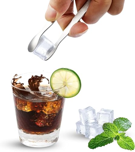 6PCS Ice Tongs Mini Sugar Tongs, Stainless Steel Tiny Kitchen Tongs - size: 6 pieces, Silver