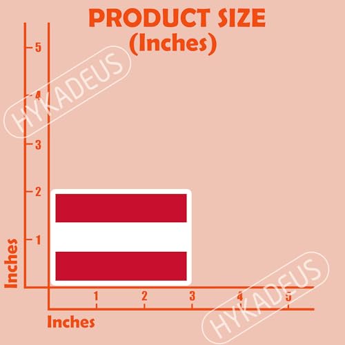 (3Pcs) Austria Flag Stickers – Austrian National Flag Vinyl Decals, 3" x 2" - color: Austria
