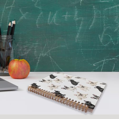 VNWEK French Bulldog Gifts Spiral Notebook Journal 5.5x8.3 Inch - color: French Bulldog