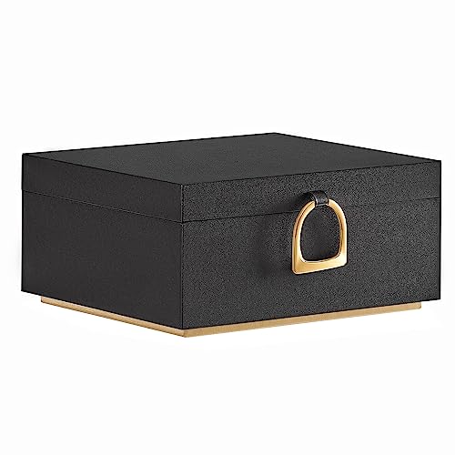 SONGMICS 2-Layer Jewelry Box with Handle, Removable Tray, Floating Effect - color: Black