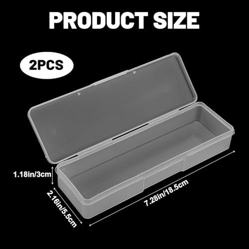 2 Pc Plastic Storage Personal Box,Nail Organizer Empty Manicure Tool