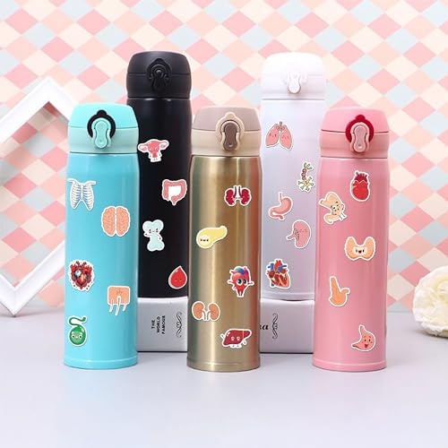 50Pcs Cute Cartoon Body Organs Stickers, Human Organ Sticker, Human Biology Student Stickers for Doctors Nurses Teacher, Vinyl Sticker for Adults Water Bottle Laptop Decor Party Favors Gifts - color: Cartoon Organs