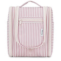 Narwey Hanging Travel Toiletry Bag for Women, Makeup Cosmetic Bag - color: CA-Dusty Rose Stripe, size: Medium