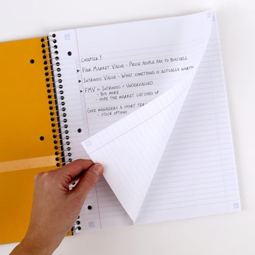 Five Star Spiral Notebook + Study App, 5 Subject, College Ruled Paper, 8-1/2" x 11", 200 Sheets, Fights Ink Bleed, Water Resistant Cover, Forest Green (72079) (Pack of 6) - color: Green, size: 1 Count (Pack of 6)