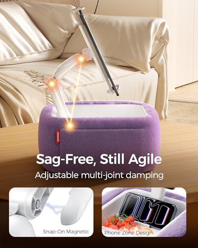 LULULOOK Tablet Pillow Stand for Kindle/iPad, Kindle Holder for Bed, Purple - color: Velvety Purple