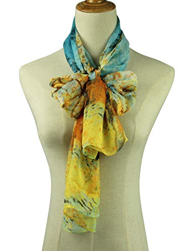 PANTONIGHT Long Chiffon Sheer Scarf Gradient Shaded Colors Lightweight Scarf For Womens - color: Col 750