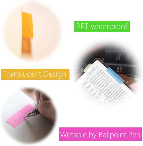KICNIC Sticky Tabs Index Tabs, 2 Inch, 720 Pieces, 12 Colors, Self Adhesive - color: Neon Colors, size: 720pcs