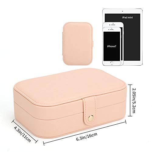 Travel Jewelry Case Jewelry Organizer Box Small Jewelry Storage Case - color: pink
