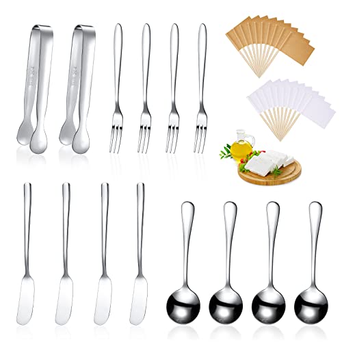 Patelai 14 Pcs Charcuterie Utensils Cheese Knives Forks,Silver - color: Silver