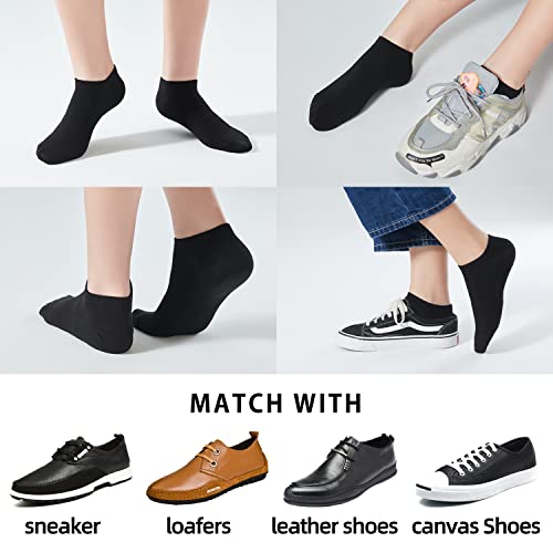 ATBITER 12 Pairs Ankle Socks Womens/Men Thin Low Cut No Show Athletic Socks - color: 12 Pairs Black, size: Medium