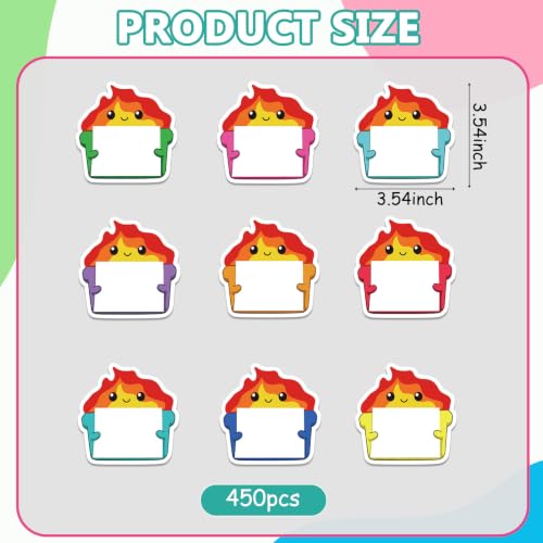 9 Pack Dumpster Fire Sticky Notes, Cute Shaped Self-Adhesive Notepads, Funny Memo Pads, Desk Accessories & Gifts for Coworkers, Employee, Office, School, Work, Appreciation Supplies - color: Dumpster Fire D