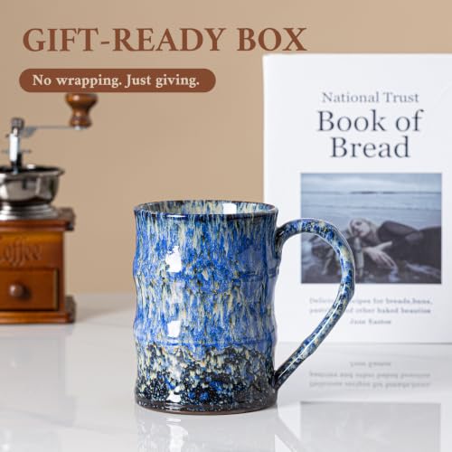 Stormy Coast Ceramic Mug, 22oz Reactive Glaze Mug, Gift for Him, Office - color: 22oz - Stormy Coast · RESILIENCE