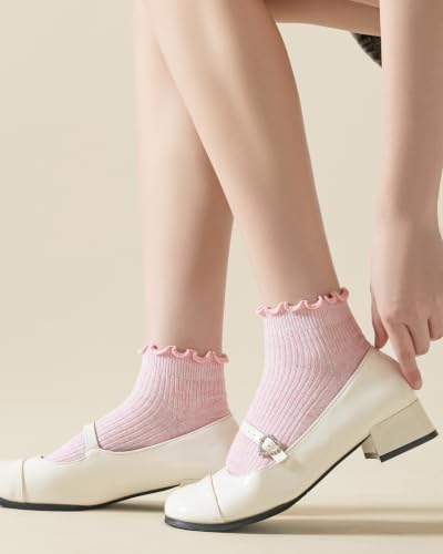 Mcool Mary Womens Ankle Ruffle Socks 6 Pack - color: Multicolor4, size: 5-9