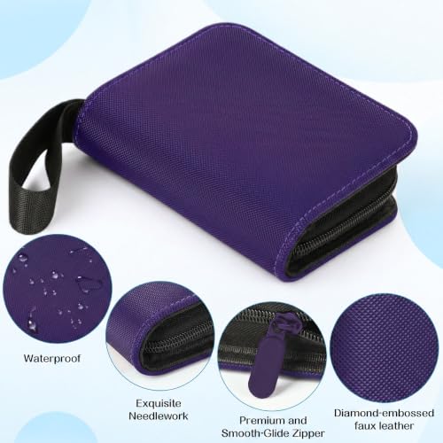 1 Pocket Card Binder–Collectible Trading Card Album, Single Card Holder with 20 Pages, Holds 40 Cards, Side-Loading Mini Binder for TCG, MTG, Sports, Baseball, Football, Small Sports Card Book,Purple - color: Purple