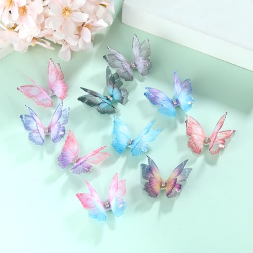 20Pcs Moving Glitter Hair Clips Fairy Accessories for Women and Teens, Colorful 90s Clips (Purple) - color: Purple