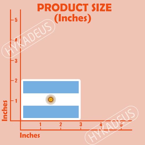 (3Pcs) Argentina Flag Stickers – Argentine National Flag Vinyl Decals, Waterproof Sticker for Laptop, Water Bottle, Scrapbook, Phone Case, Travel Gear, 3" x 2" - color: Argentina