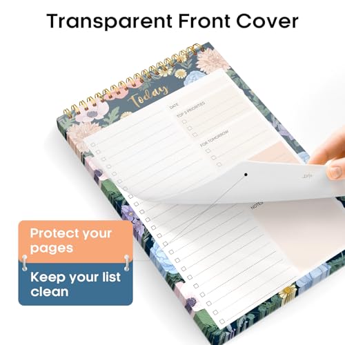 Taja To Do List Notepad, Undated Daily Planner for Work and Goal Setting - color: z-Floral Symphony, size: 1 Pack