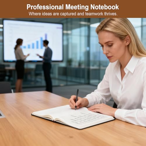ViVin B5 Hardcover Lined Notebook,6.9x9.8 192 pg College Ruled Leather - color: Black, size: B5