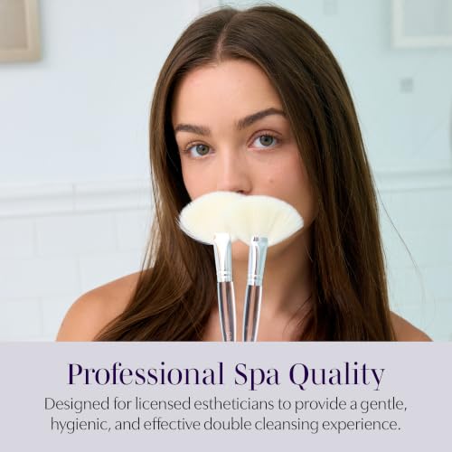 Saian Facial Cleansing Brush, Fan Style Skincare Brushes - Set of 2