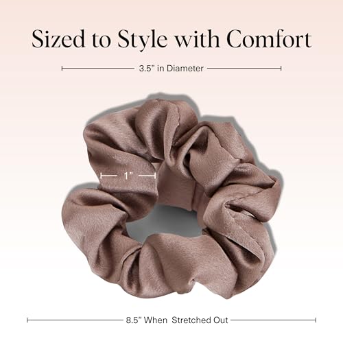 Kitsch Satin Scrunchies for Women - Hair Ties No Damage - Cameo, 5pcs - color: Cameo