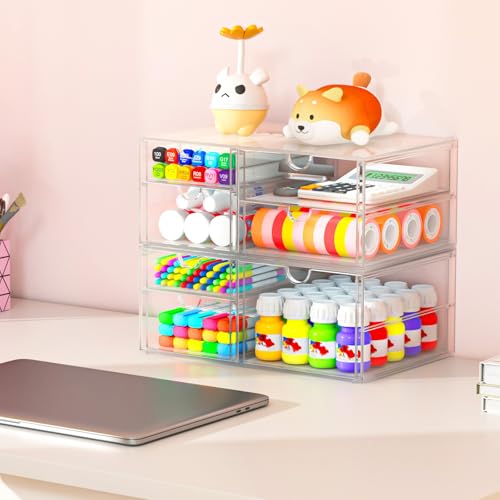 caktraie 30-Drawer Acrylic Storage & Makeup Organizer for Desk - size: 30 Drawers