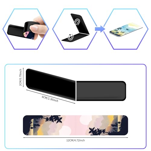 48 Pieces Magnetic Bookmarks Magnet Page Markers - Book Marks for Reading Women & Men with Storage Boxes - Cute Magnet Bookmark Clips for Reading Pleasure（Coconut Trees） - size: 48, style: Coconut Trees Style