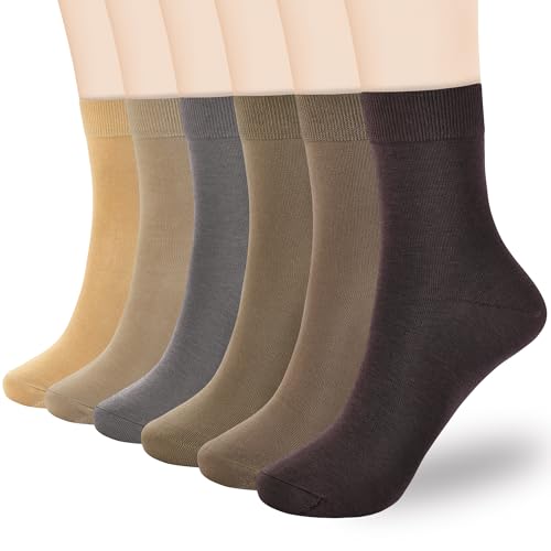 Corlap Women's Thin Above Ankle Socks-6Pairs Cotton Bootie Dress Crew Socks - color: 6 Pairs Multicolor, size: 9-11