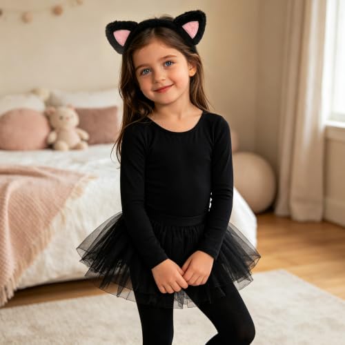 Black Cat Ears Headband Kitty Ears Cat Costume Headwear - color: Black Pink Cat