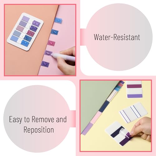 Mr. Pen- Sticky Index Tabs, 500 Pcs, 21 Sets, Colorful - color: Space