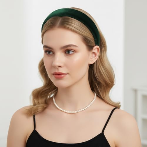 4pcs Padded Headband for Women,Chunky Velvet Headband for Women