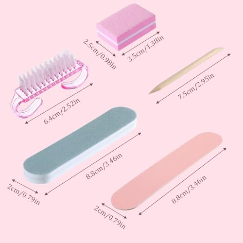 6 Set Disposable Manicure Kit Press On Nail Tool Kit Bulk Handle Grip Brush