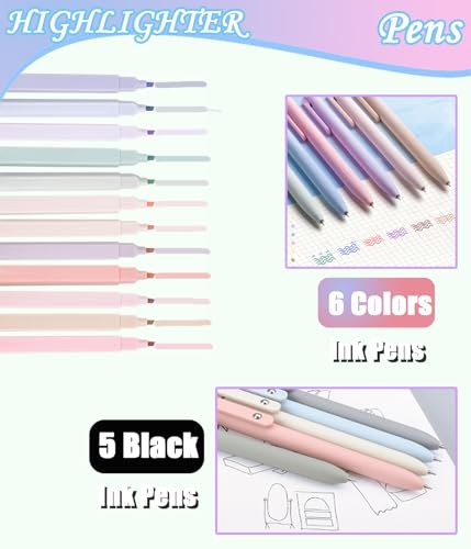 Bible Study Supplies Journaling Kit With Tabs, Highlighter, Notebook and Pen Case - Annotation Kit, Study Group Essentials Accessories Set for Women, Students, Beginner Christian Gifts