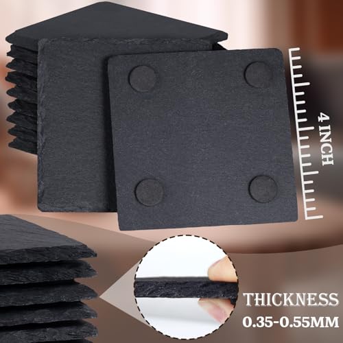13 PCS Slate Coasters for Laser Engraving, Natural Stone Drink Coaster Bulk - color: 13 Pieces Round