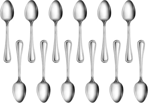 New Star Foodservice Slimline Pattern 18/0 Stainless Steel Teaspoon, 6-Inch, Set of 12, Commercial Grade