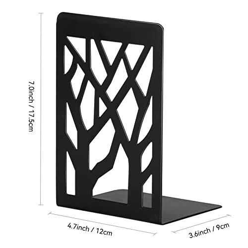Book Ends, Bookends, Bookends for Shelves, Bookend, Book Ends for Heavy Books, Black Metal Book Shelf Holder Home Decorative, Book Stoppers for Shelves 2 Pair - size: Black-2 Pair