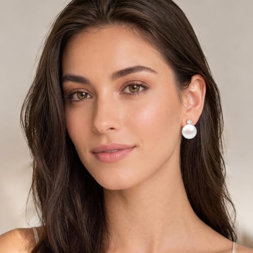 Pearl Clip On Earrings for Women with Jewelry Box