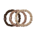 SLIP Silk Hair Ties, Basics Skinny Scrunchies, Set of 3 | Anti-Damage - color: Basic