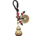 Lucky Cat Charms,Maneki Neko Brass Cat Keychain With Feng Shui Coins,Buddha Statue Kitty Good Luck Charms - color: Gourd-02