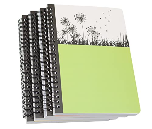 Yansanido Spiral Notebook, 4 Pcs A5 Thick Tree Design Hardcover 8mm Ruled 4 Color 80 Sheets -160 Pages Journals for Study and Notes (Tree) - style: Tree