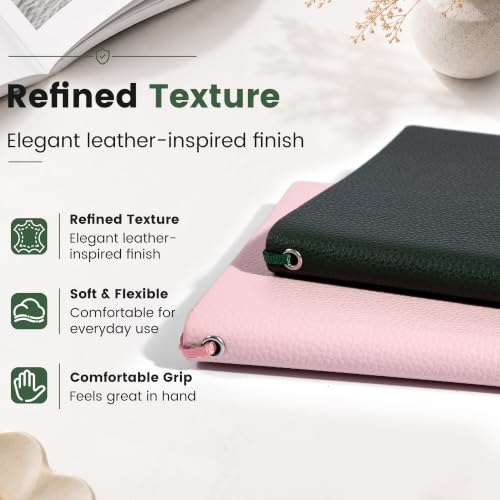 CAGIE College Ruled Journal for Men & Women, Softcover A5 Leather Notebook - color: Green, size: 1 Pack