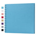 potricher 8 x 8 Inch DIY Scrapbook Album 40 Pages with Kraft Paper, Blue - color: Blue, size: 8 Inch 40 Pages