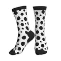 Crew Athletic Socks Funny Crazy Casual Sports Novelty Dress Socks for Women Men Running Hiking - color: Dog Polka Dots
