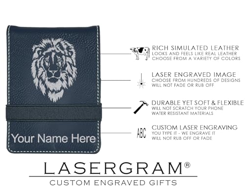 LaserGram Mini Padfolio with Notepad and Pen, Hawaiian Sea Turtle, Personalized Engraving Included (Black with Silver) - color: Black With Silver