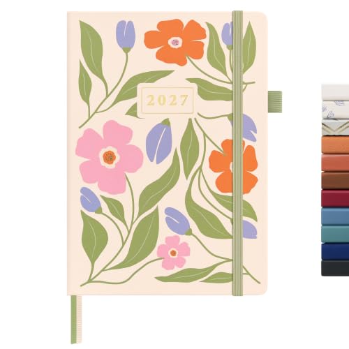 &And Per Se 2027 Planner, 12-Month Monthly & Weekly, 2027 Calendar Planner with 100gsm Paper, A5 Hardcover Faux Leather, 5.7" x 8" (Botanical Floral) - color: Botanical Floral, size: 5.7" x 8"(Jan 2027-Dec 2027)
