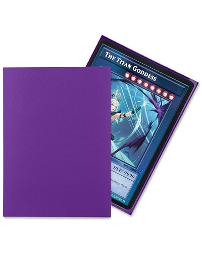 TitanShield (150 Sleeve,Purple) Small Japanese Sized Trading Card Sleeves Deck Protector for Yu-Gi-Oh, Cardfight!! Vanguard & More - color: Purple