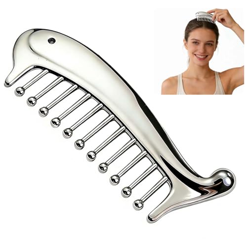 Gua Sha Tool For Face, Metal Gua Sha Comb For Scalp Massage & Scalp Gua Sha