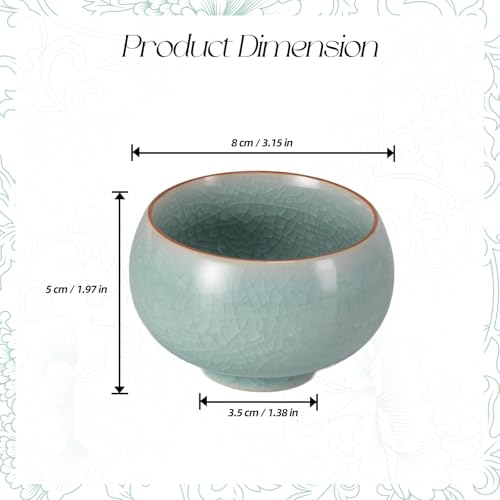KAMMAK Japanese Tea Cups, 4.7 Oz Small Handmade Ceramic Teacups, Set of 2 - style: GN07